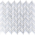 Mykonos Kalafati Thassos/bianco Carrara/blue Celeste Mosaic Tile.