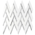 Mykonos Olympus Thassos/bianco Carrara Mosaic Tile.