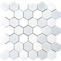 Mykonos Panormos Thassos/blue Celeste/paper White Mosaic Tile.