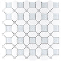 Mykonos Paraga Thassos/glass Mosaic Tile.