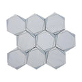 MYKONOS SIKINOS Dolomite/Leyte Blue/Thassos Mosaic Tile.