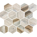 NANTUCKET SANKATY HEx Recycled glass Mosaic Tile.