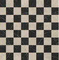 large format checkerboard marble tiles in luxury bathroom