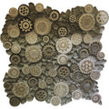 NETHERLANDS MICHELANGELO GOLD glass, resin Mosaic Tile.