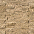 Noce Travertine 6x24 Stacked Stone Ledger Panel.
