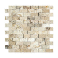 Philadelphia Travertine 1x2 Split Face Mosaic Tile.