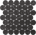 Rockart Nero Marquina Dots 12x12 Mosaic Tile.