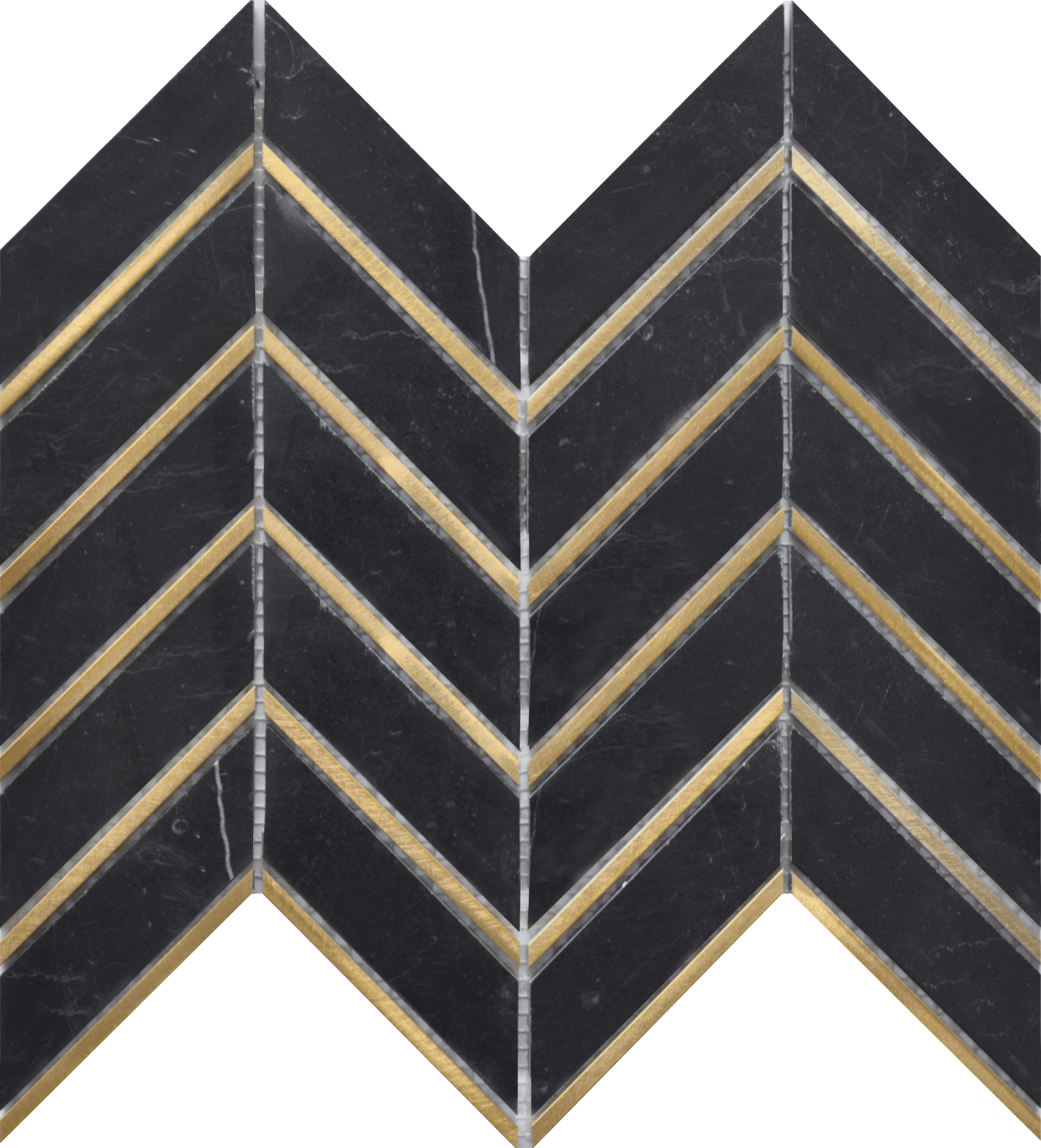 Rockart Nero Metal Arrow 10x12 Marble Mosaic Tile.