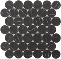 Rockart Thassos & Nero Marquina Dot 11x12 Marble Mosaic Tile.