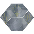 ROCKEFELLER Grey crown Imperial Grey, Brass Mosaic Tile.