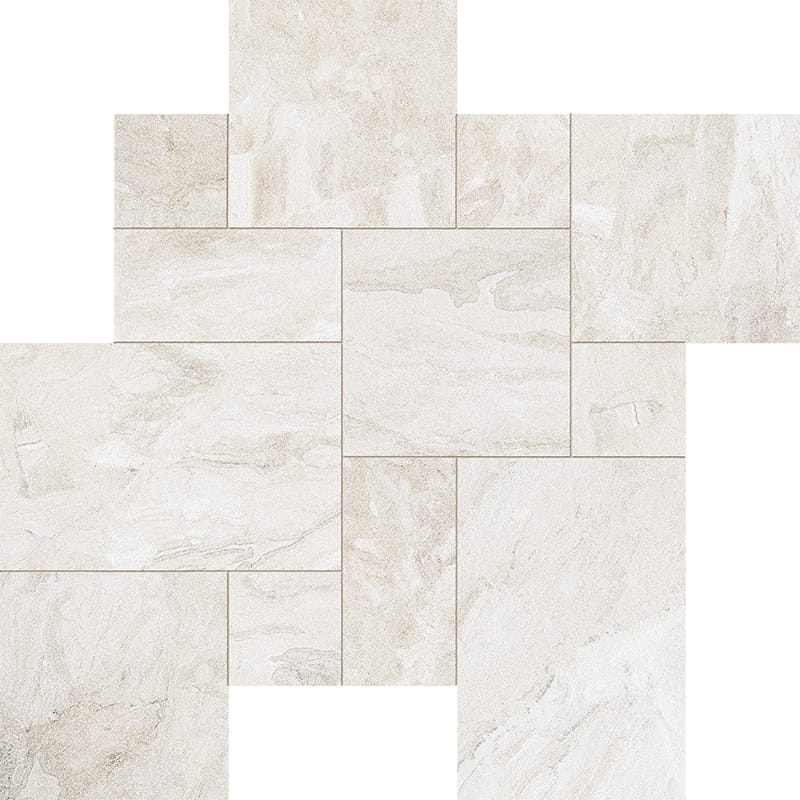 Royal Beige Marble Brushed and Chiseled Versailles Pattern Tile (French Pattern)