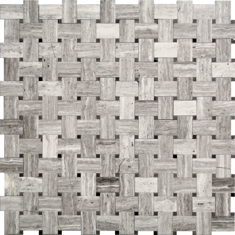 Savannah Ardsley Park Wooden Gray / Athens Gray Mosaic Tile.