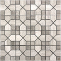 Savannah Savannah Square Wooden Gray Mosaic Tile.