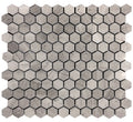 Savannah Wooden Nickels Wooden Gray Polished Mosaic Tile.
