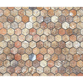 Scabos Travertine 2x2 Hexagon Tumbled Mosaic Tile.