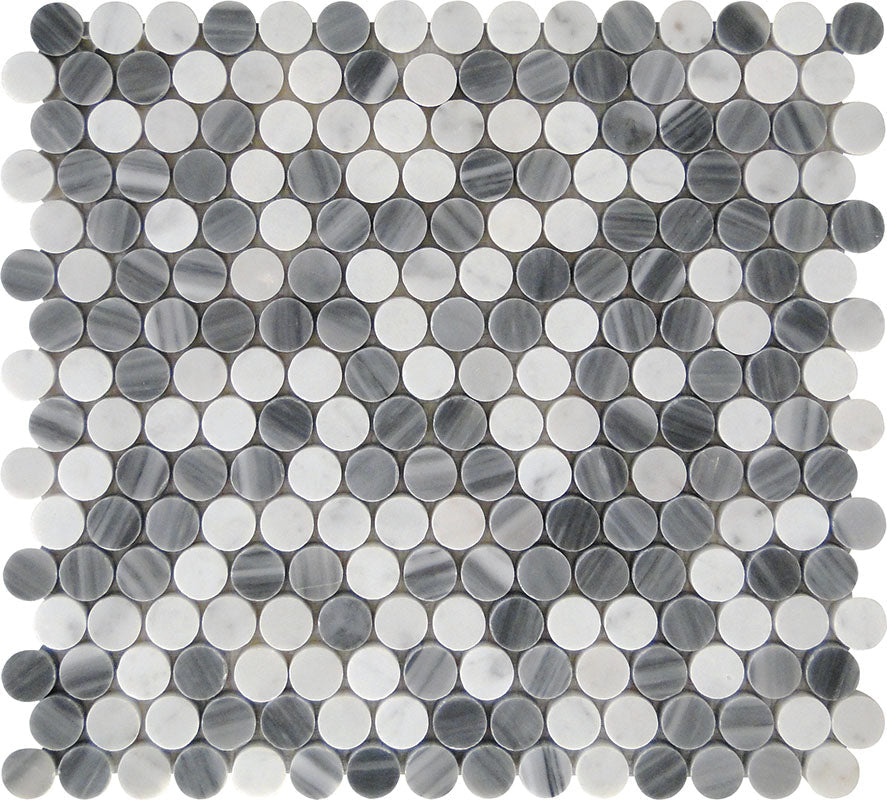 Seattle Kerry Park Bardiglio Nuvolato / Bianco Carrara Mosaic Tile.