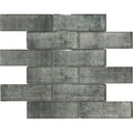 SIERRA GRAPHITE LINEN Glass Mosaic Tile.