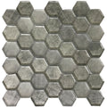 SIERRA SNOW LINEN HEx Glass Mosaic Tile.