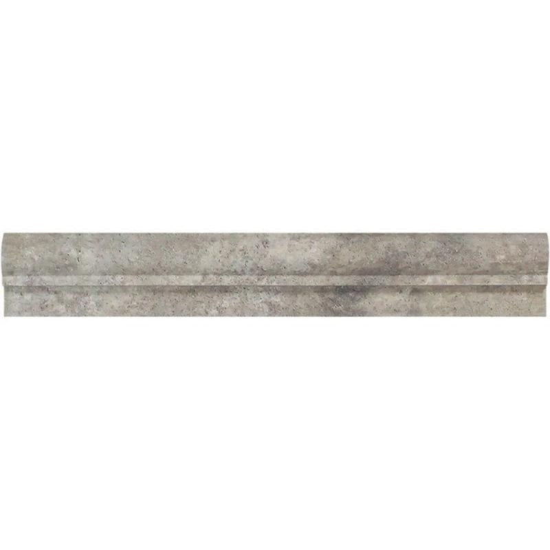 Silver Travertine 2x12 1 Step Chairrail.