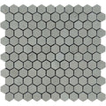 Spanish Grey Marble 1x1 Hexagon Polished Mosaic Tile.