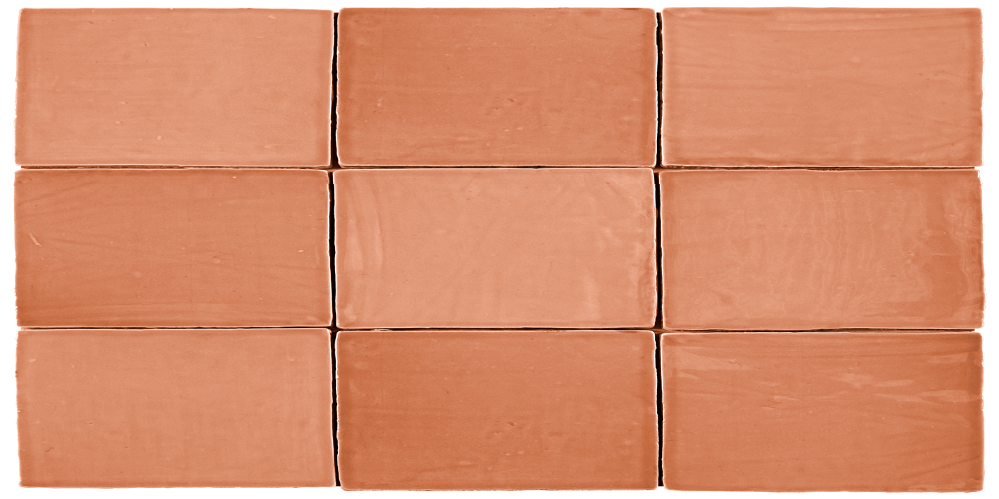 St Tropez Coral 2.5x5 Ceramic Wall Tile.