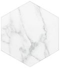 Statuary 8x9 Hexagon Porcelain Tile.