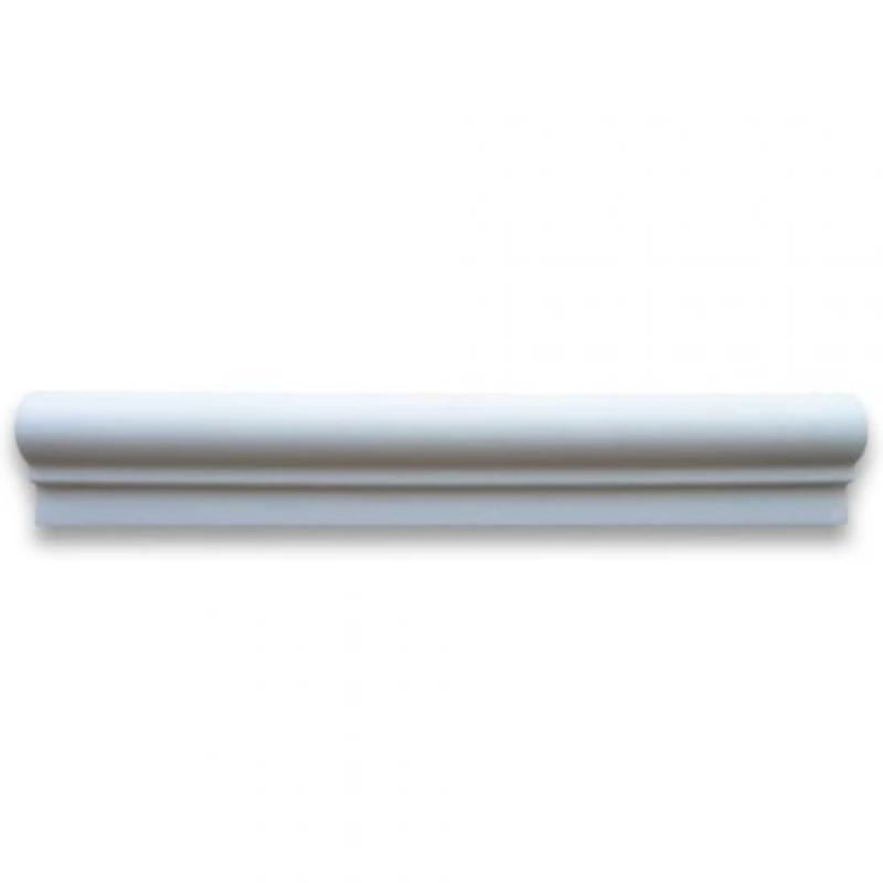 Thassos White Marble 2x12 Honed 1 Step Chairrail.