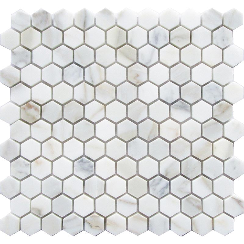 TUSCANY PESCAIA Calacatta Gold Honed Mosaic Tile.