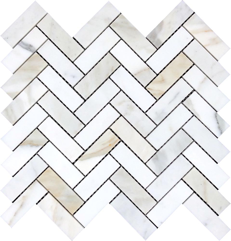 TUSCANY ROSELLE Calacatta Gold Honed Mosaic Tile.
