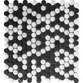 Tuxedo Park Bianco-nero Penny Eastern Black / Eastern White Mosaic Tile.