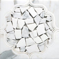 WATERJET CARNABY WHITE Calacatta Gold, Dolomite Mosaic Tile.