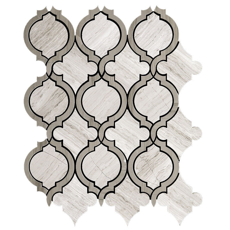 Waterjet Trellis 1 Stone Mosaic Tile.