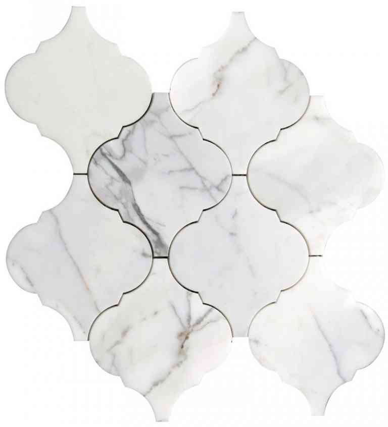 Waterjet Trellis 4 Stone Mosaic Tile.