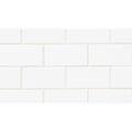 White 3x6 Glossy Ceramic Wall Tile.