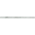 White Carrara Marble 1/2x12 Honed Pencil Liner.