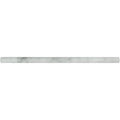 White Carrara Marble 1/2x12 Polished Pencil Liner.