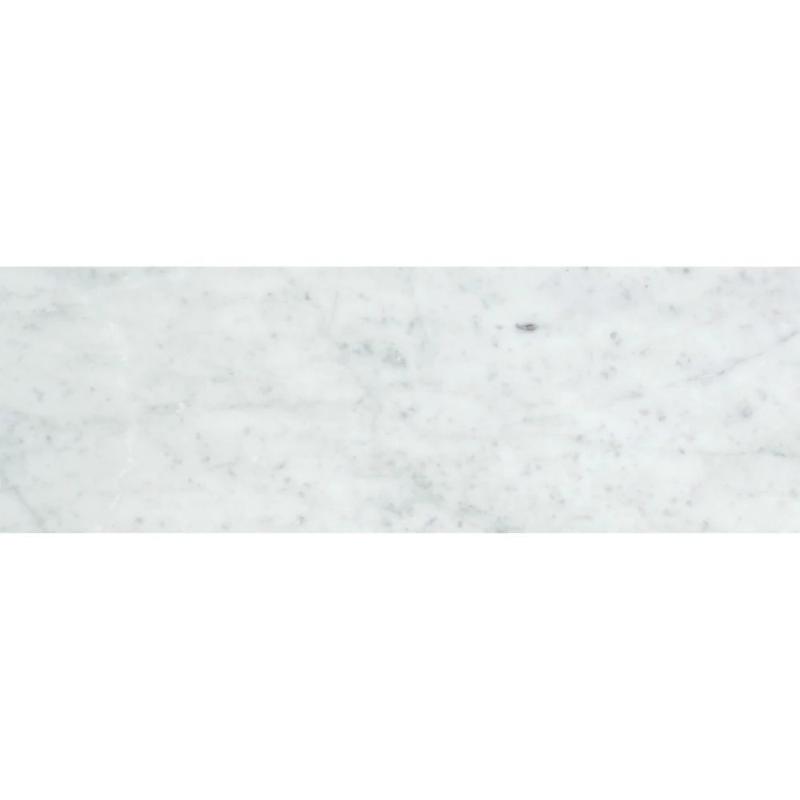 White Carrara Marble 4x12 Honed Tile.