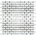 White Carrara Marble 5/8x1 1/4 Honed Mosaic Tile.
