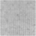 White Carrara Marble 5/8x5/8 Honed Mosaic Tile.