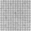White Carrara Marble 5/8x5/8 Polished Mosaic Tile.