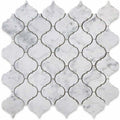 White Carrara Marble Lantern Polished Mosaic Tile.